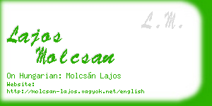 lajos molcsan business card