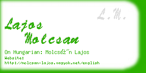 lajos molcsan business card